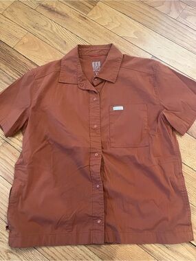 Topo Designs Short-Sleeve Button-Up Shirt — Rust